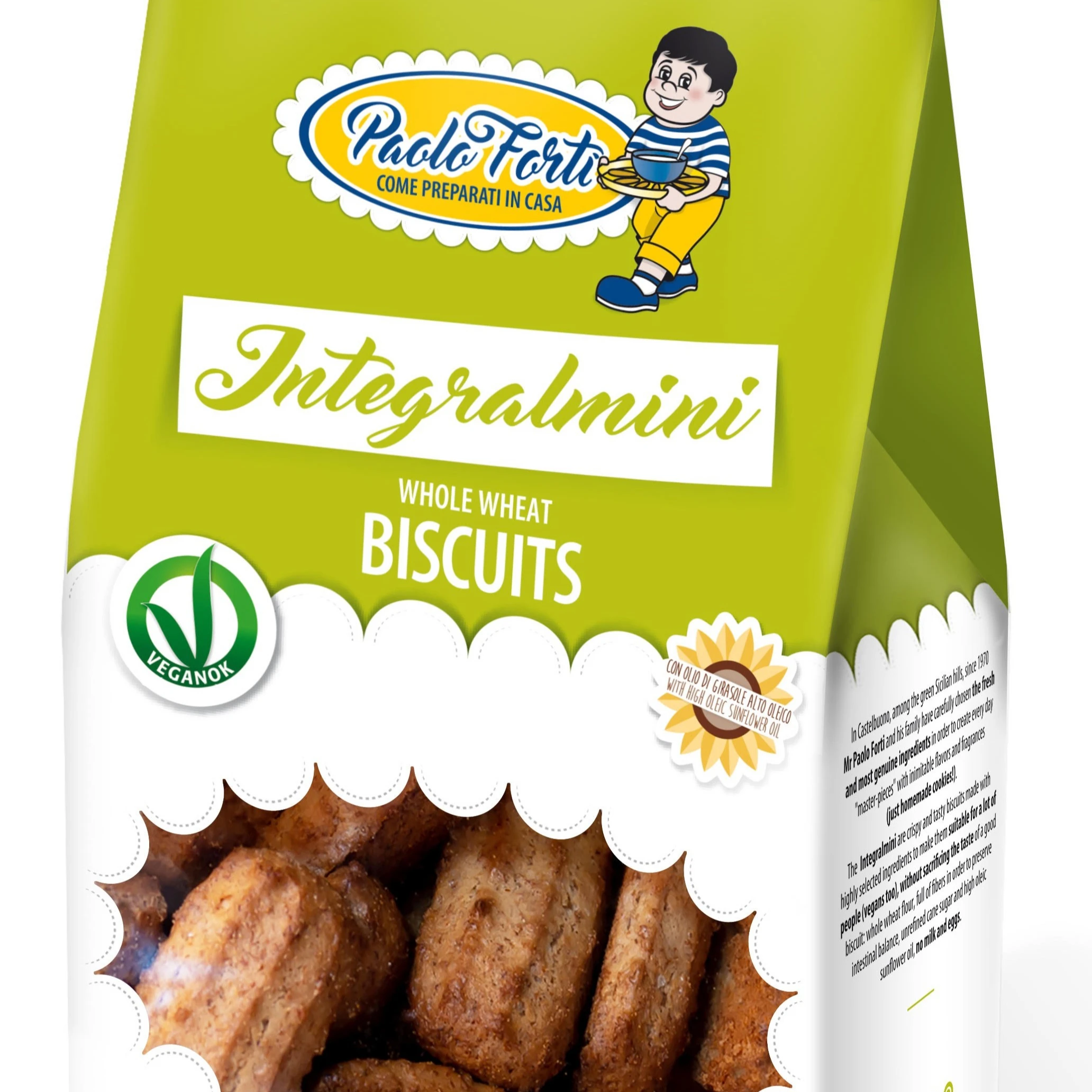 Интегрированное мини-печенье из итальянского сицилиана WHOLEGRAIN, 350 г, Италия