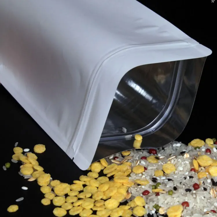 68 White kraft paper bag environmentally friendly organic degradable sealed zipper paper bag food stand up pouch