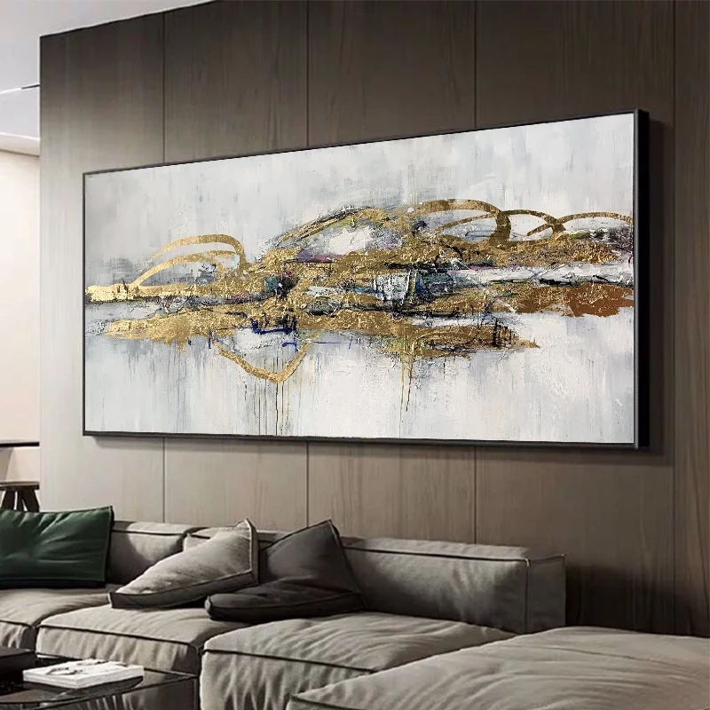 handmade painting canvas Wholesale Photo Frame Home Decor Frame Picture Wall Art Hand Painting Oil Canvas
