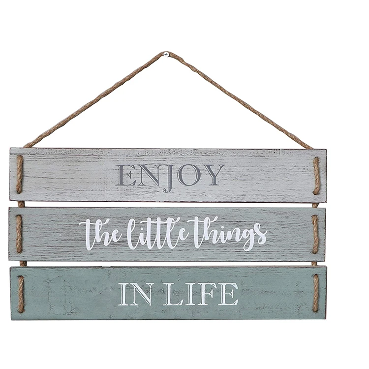 Home Wall Decor Rustic Wood Hanging Sign Decorative Wooden Plaque