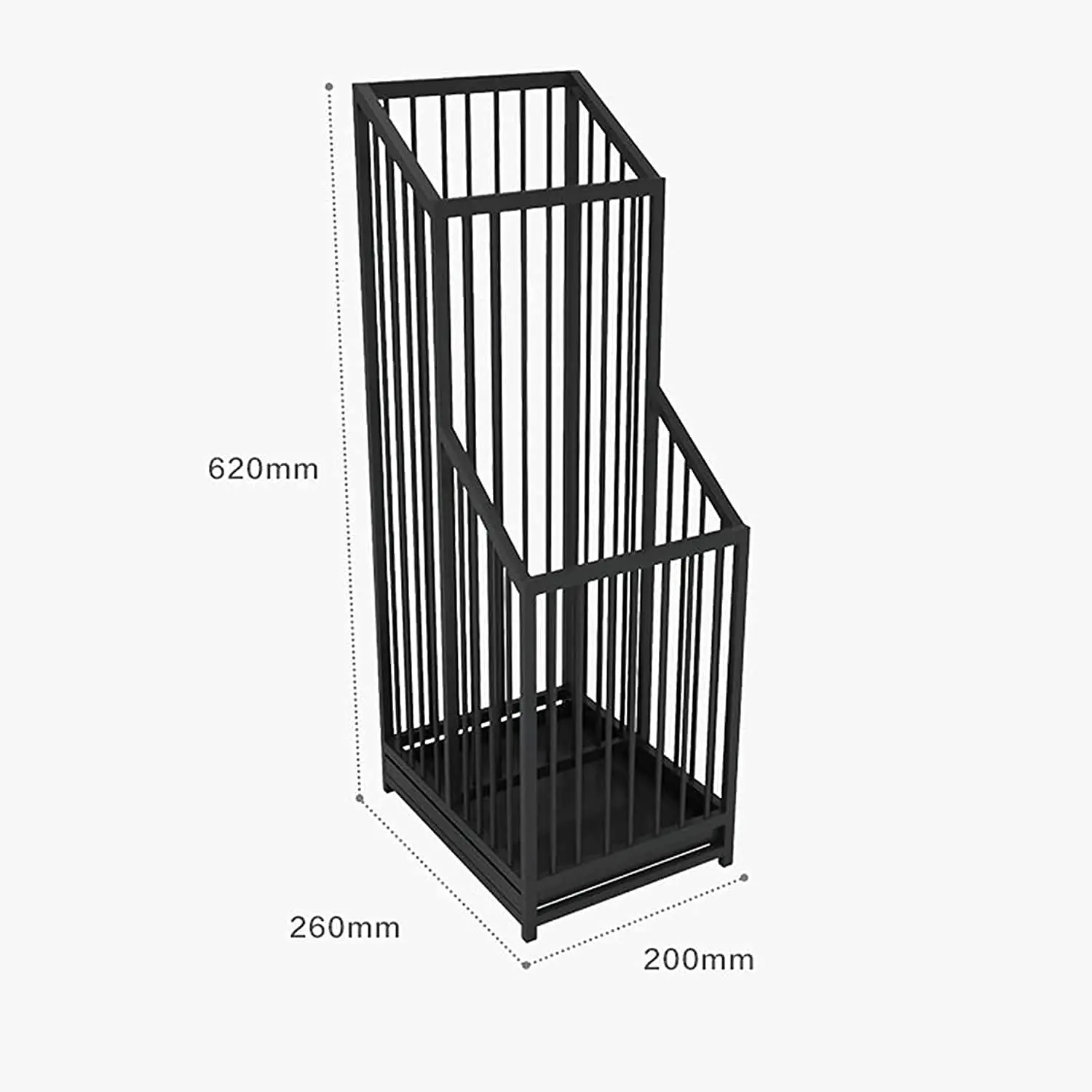 Umbrella Stand/Umbrella Rack Black Metal Storage Bucket for Household Commercial Hotel Bank