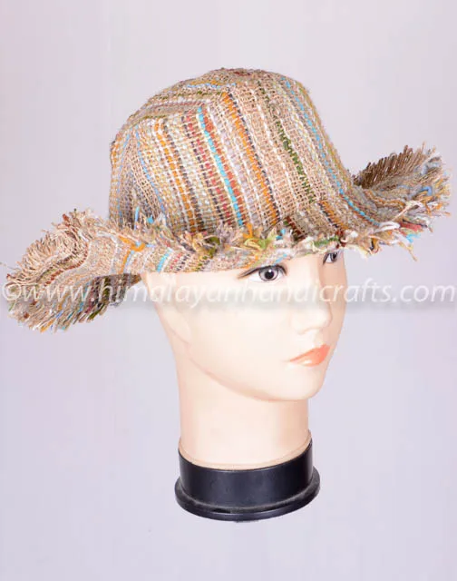 Multi Color Hemp Cotton Fringy Safari Hat HSH 0024 C
