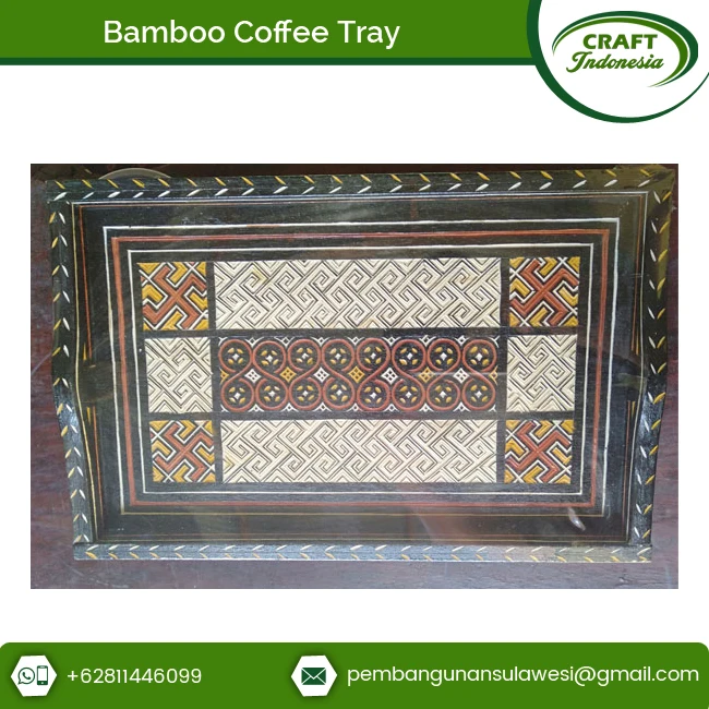 Wholesale Hotel Supplies Solid Wood Bamboo Coffee Serving Trays