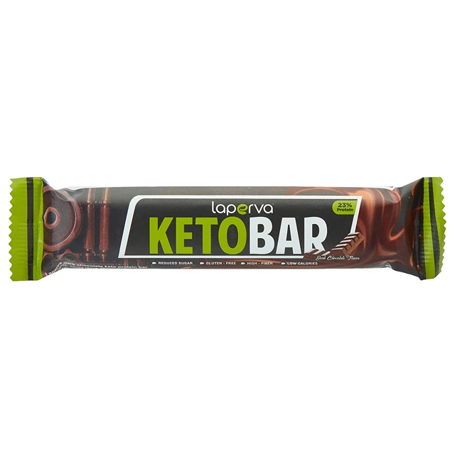 
Laperva Keto Bar pure protein food bar and energy food bar good for keto diet - Milk Chocolate flavor 35 gm x 20 pcs per box 