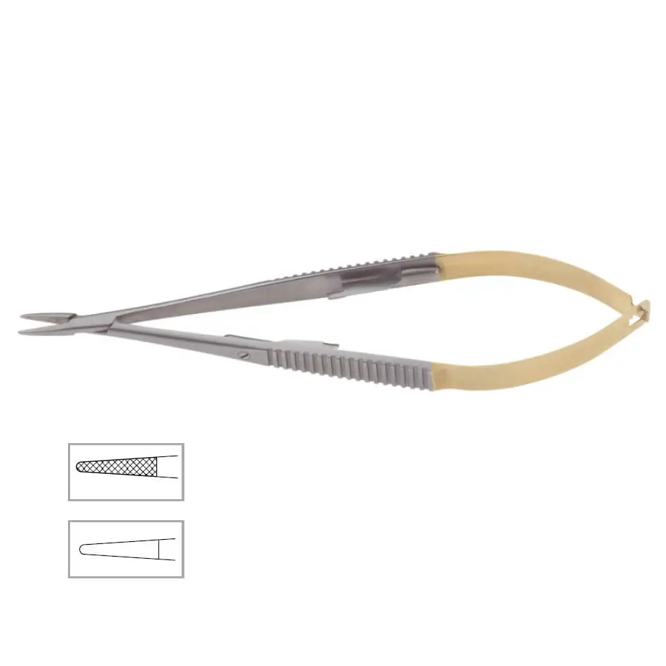 Иглодержатель Castroviejo с вставкой из карбида вольфрама 15 см прямой замком