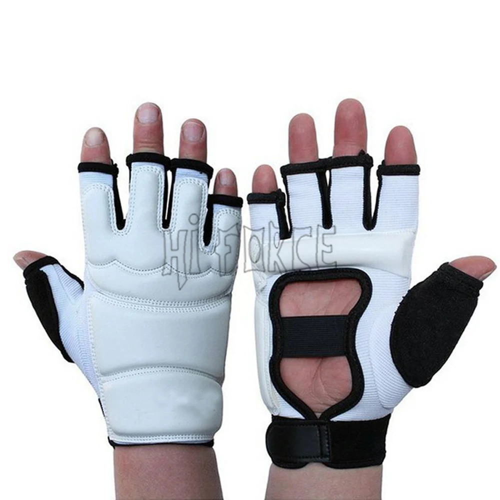 Custom Logo Half Finger WT Approved Gloves Taekwondo Hand Pads Competition Mitts TKD Protection