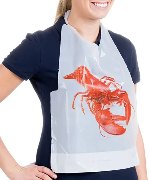Disposable Plastic Lobster Bib Plastic Apron Crawfish Bibs - Keep Clothing Clean Direct from Vietnam Manufacturers