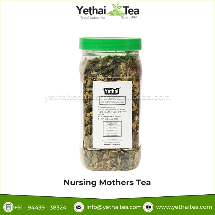 No Chemicals 100% Natural Garden Farm Fresh Blended Healthy Lactation Nursing Mothers Herbal Green Tea Loose Leaf Tea