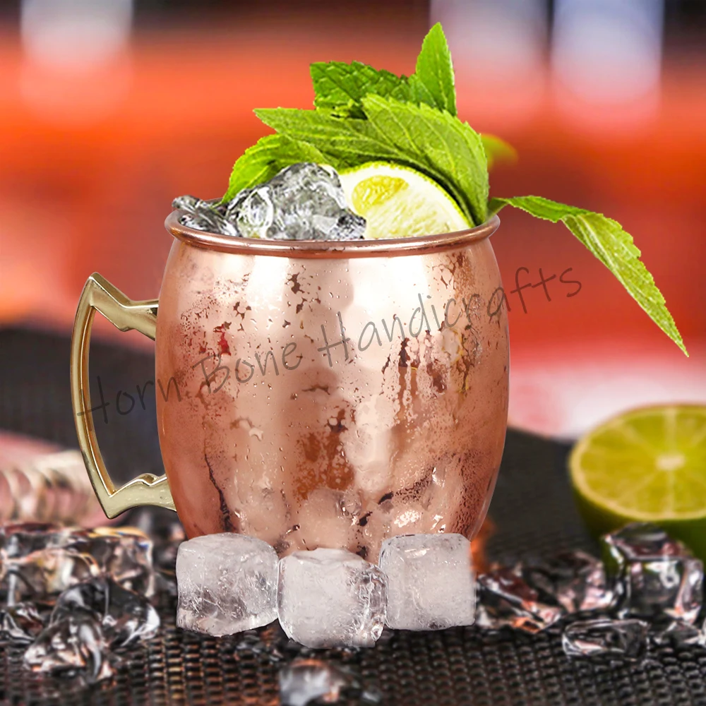 Hot Selling Moscow Mule Hammered Copper Mugs 100% Copper Mug Manufacturer in India Mini Moscow Mule Mugs for Drinking