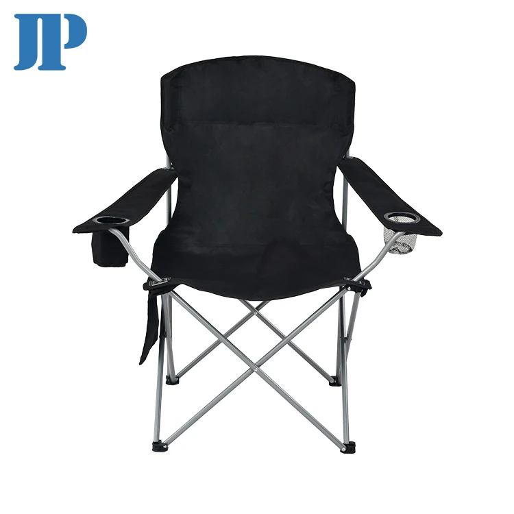 2019 deluxe Padded  beach  folding portable camping garden beach armchair with cup holder