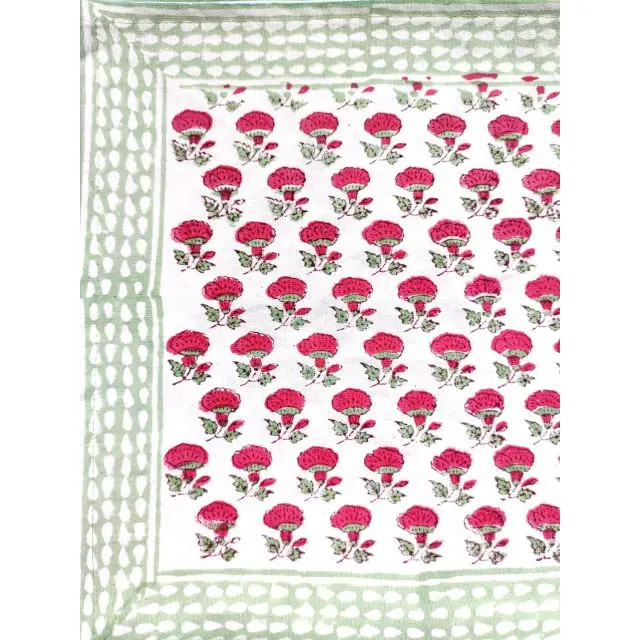 New Indian Canvas Cotton Hand Block print Set Of 6 Placemat & 6 napkins Trending Kitchen Towel Dinning Table Cover Runner