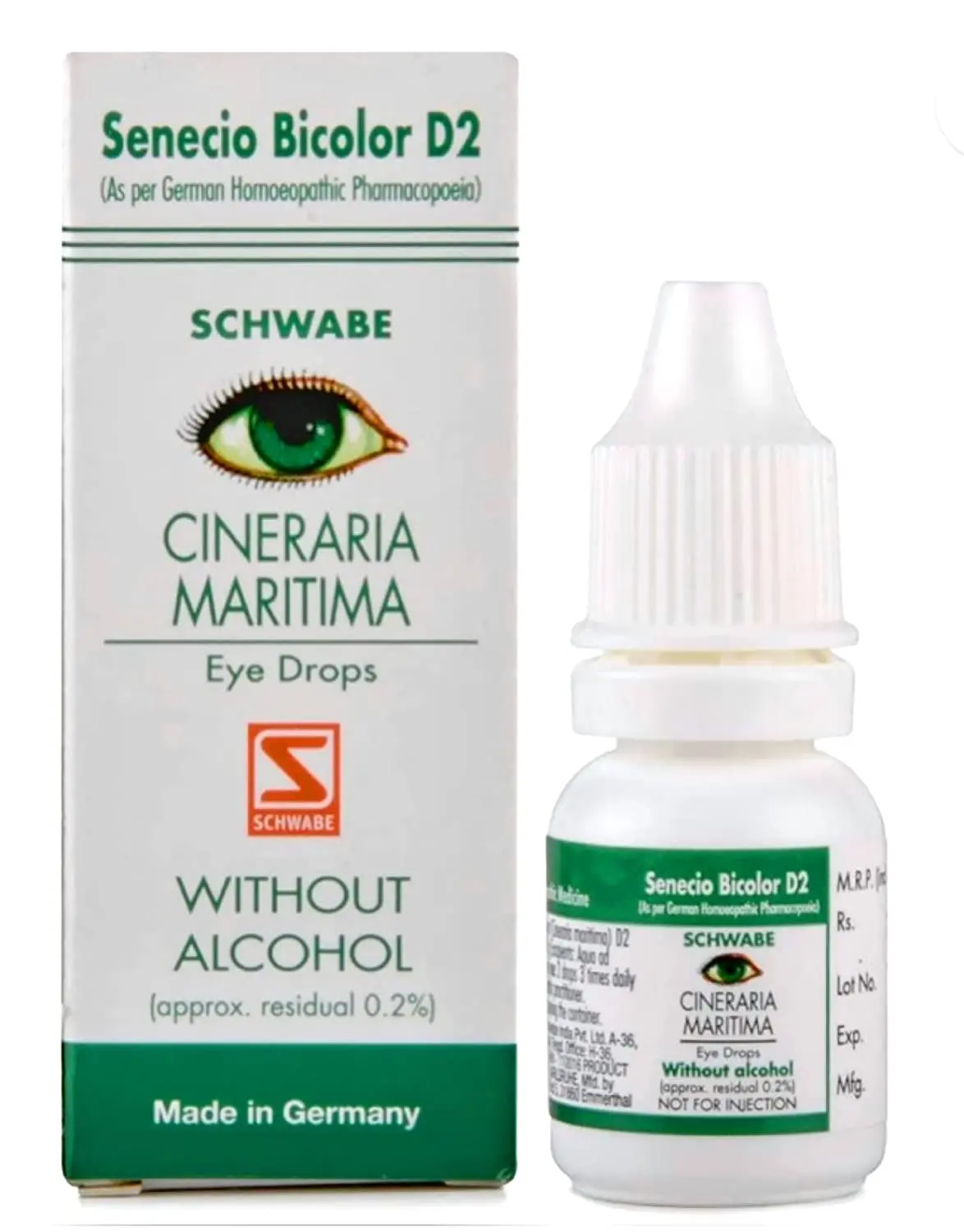 Cineraria Maritimaa Eye Drops Without Alcohol - 10ml