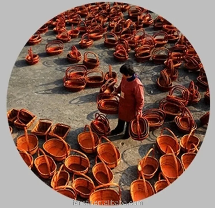 China Factory Natural Wood Clip Picnic Basket