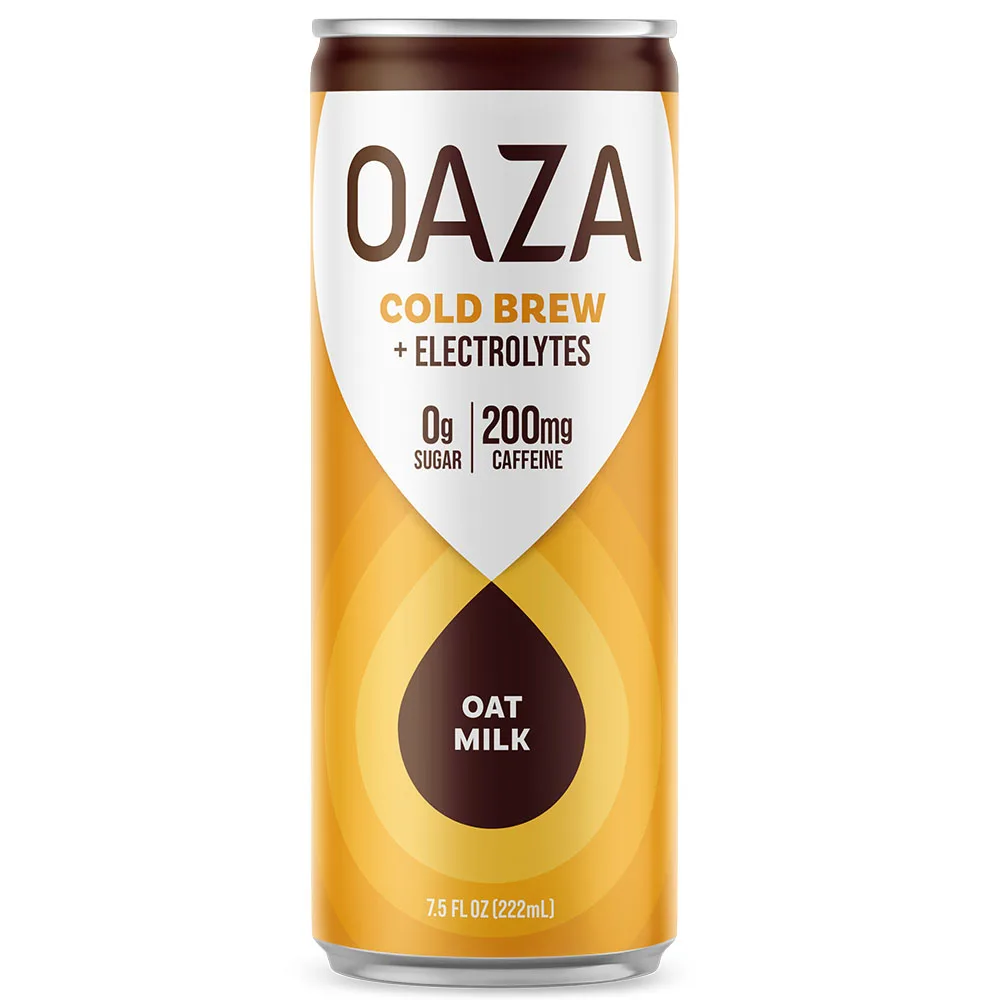 OAZA High Performance Cold Brew Hydrate Your Coffee Ready to Drink 8 Fl Oz Pack of 12 (Oat)