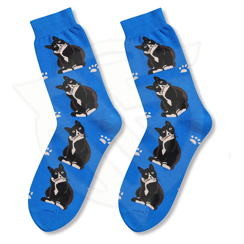 New Design Own Fashion Embroidery knitted Crew heat transfer chenille embroidery large Sock Custom Logo 100% Cotton Men Socks