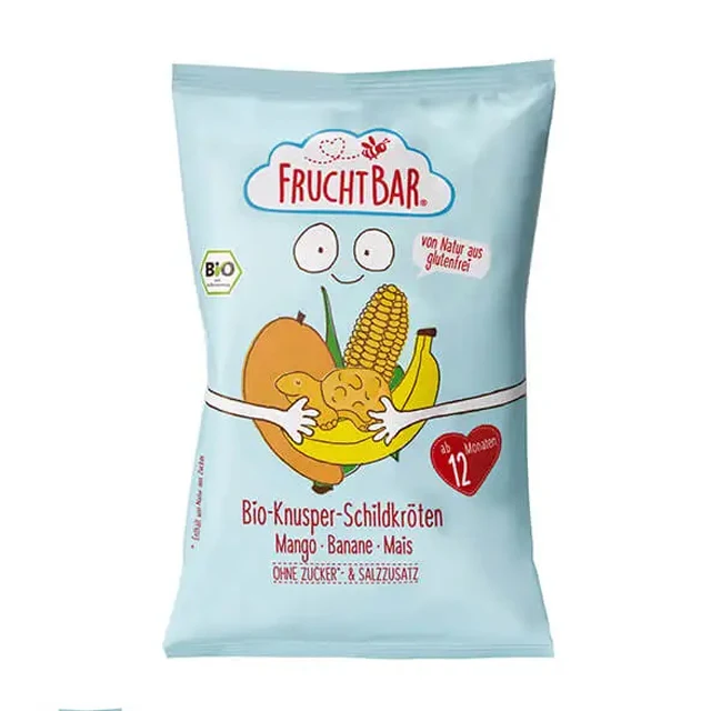 Fruchtbar Organic crispy turtles Corn Mango Banana fruit baby kids food 30g
