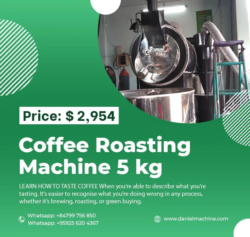 Full Size Coffee Roasting Roaster Machine Best Price Stainless Steel 2 Hp and up Spare Parts Provided Viet Nam Nuts MD