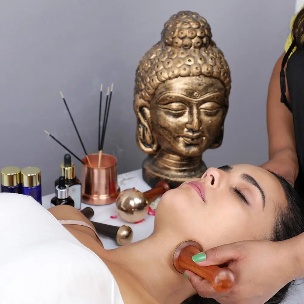 
Best Quality Pure Kansa wand bronze metal massager manual foot face and body care and detox 