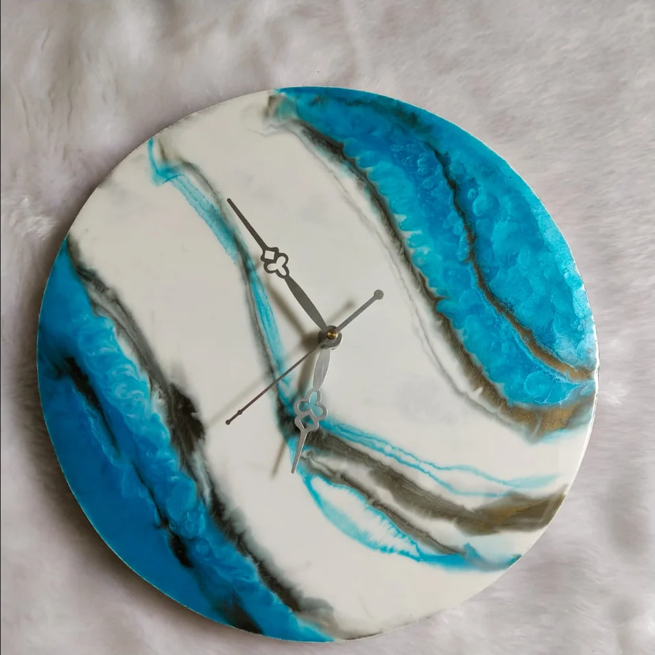 HOT SELLING WALL CLOCK RESIN CLOCK FOR SALE GEODE SLICE EPOXY CLOCK