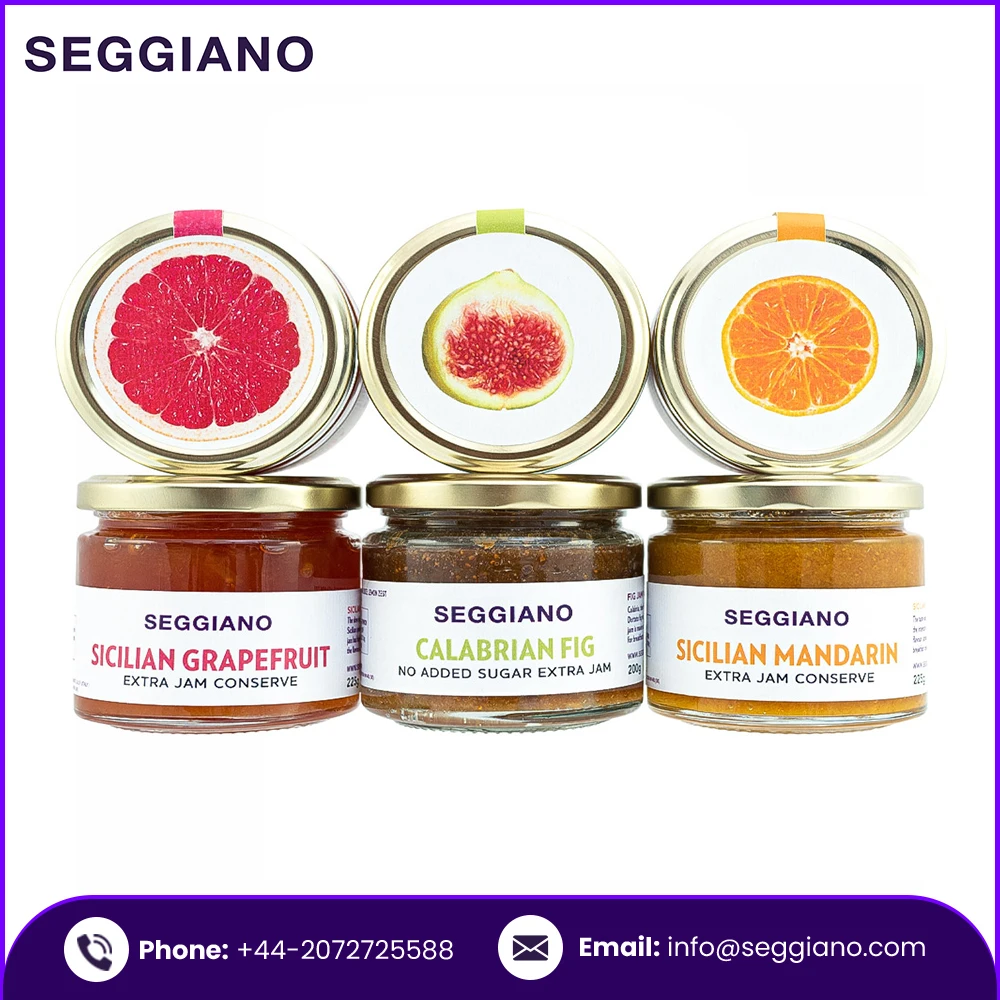 Condiments Jam Seggiano Mandarin Conserve Sicilian Extra Jam 225g