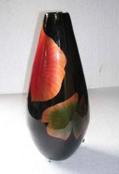 Лаковая ваза с дизайном лотоса вьетнамское ремесло для домашнего декора посуда домашняя