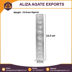 Selenite Crystal Etched Moon Phase Wand Crystal Healing Selenite Etched Charging Plate Manufacturer