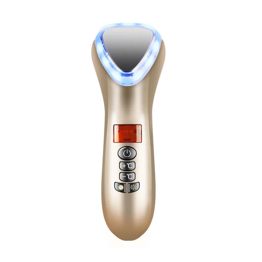 Face Target Area 1 Year Warranty ABS Material White/Gold Colors Hot And Cold Photon Beauty Instrument