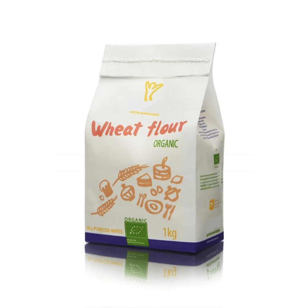 
High Grade All-Purpose ORGANIC USDA NOP ISO Wheat Flour in 1000g Paper pack 