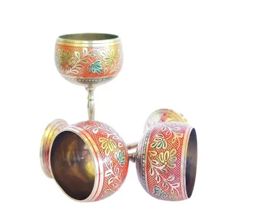 Дизайнерский латунный бокал ручной работы для вина Королевский круглой формы с блестящим полированным бокалом клуба и бара