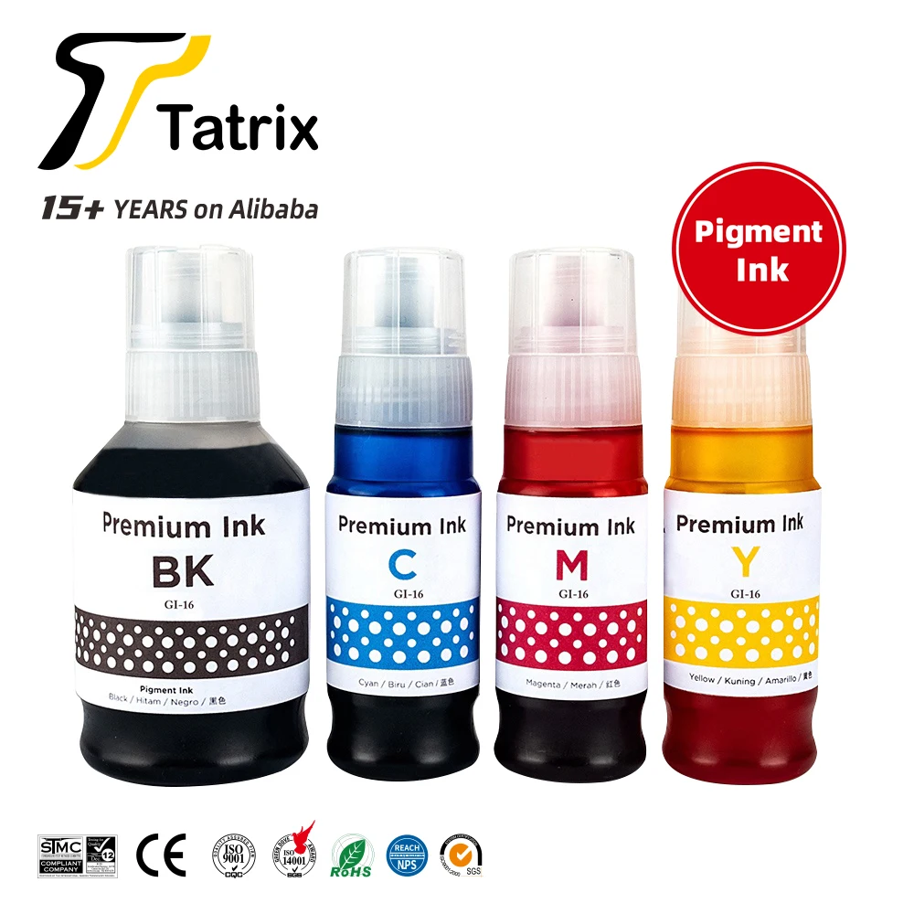  Tatrix GI-16 GI-26 GI-36 GI-46 GI-56 GI-66 GI-76 GI-86 GI-96 совместимые чернила на водной основе для массовых грузов бутылка пополнения чернил принтера Canon