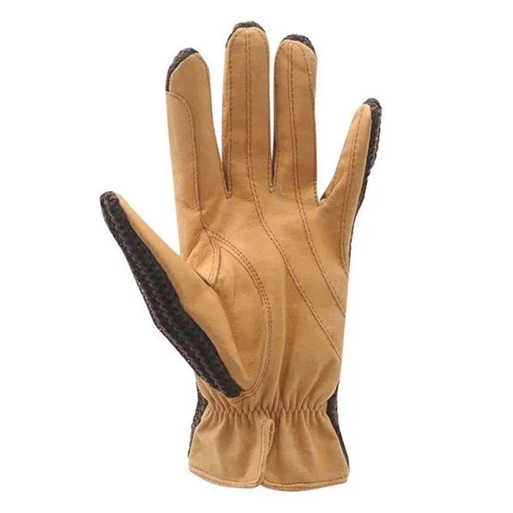 OEM Equestrian Gloves made with Goatskin Horse Riding Gloves Four way Back Synthetic Leather Palm Silicon Printing Racing Gloves