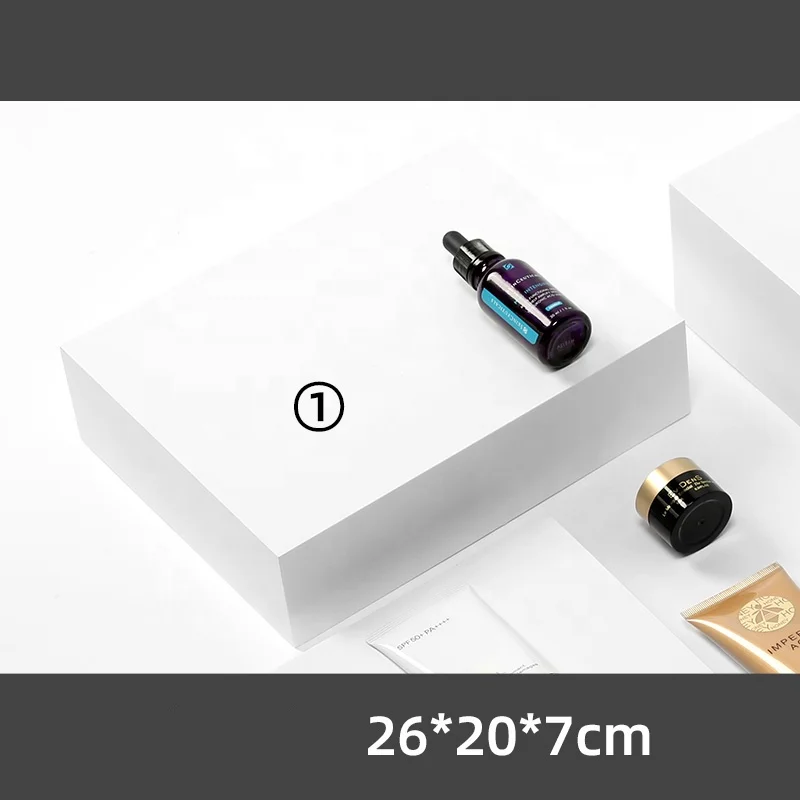 High quality acrylic white cube box for clothing display or cosmetic background