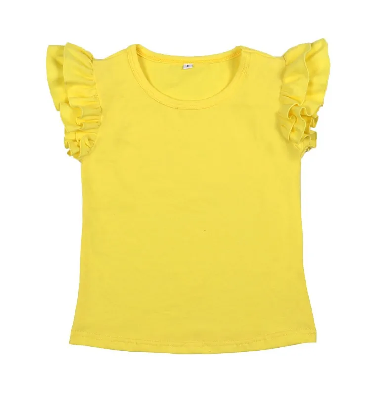 High quality fancy kids clothes baby cotton custom printing t-shirt design for girls kids