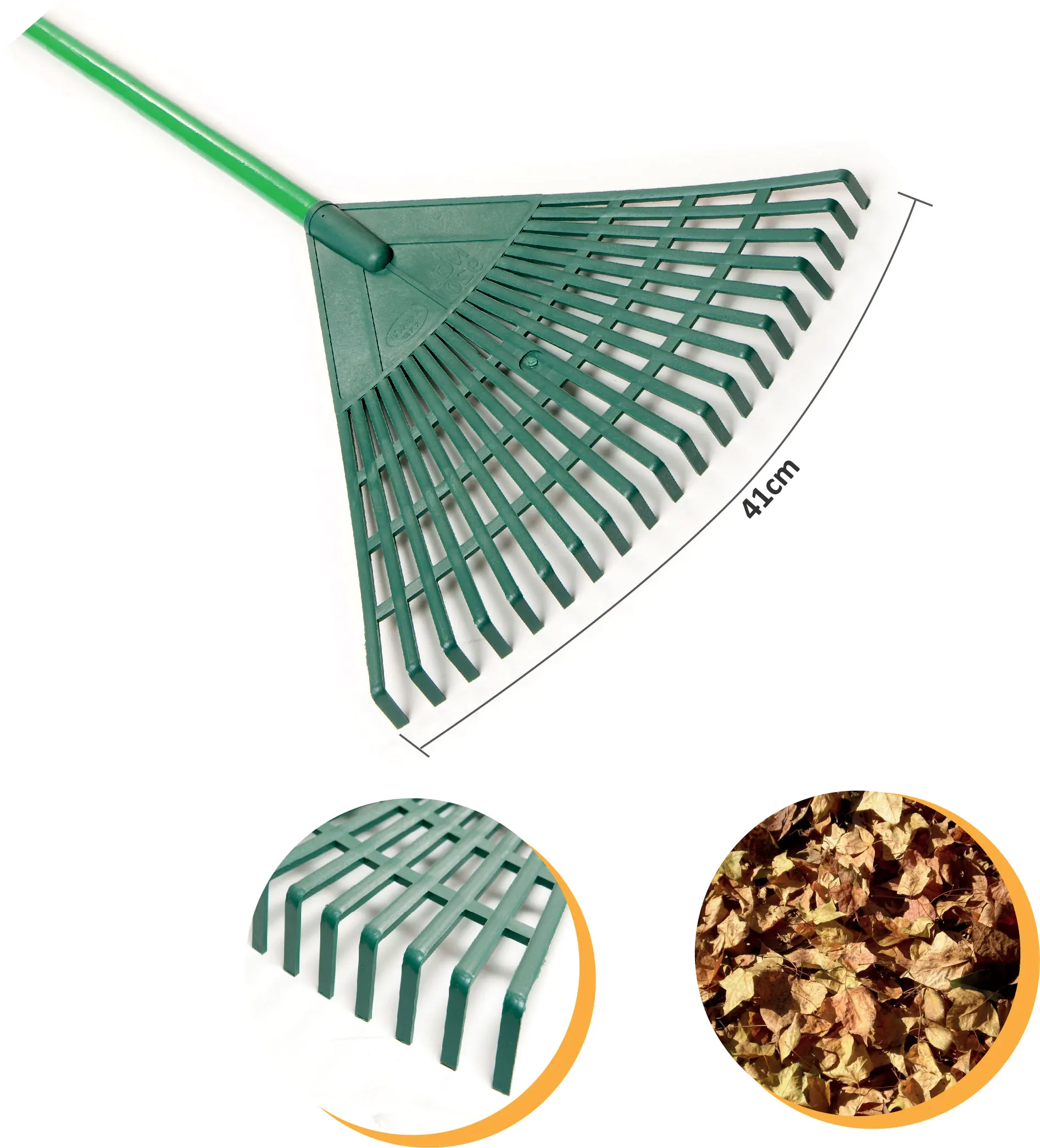 Top Quality Heavy Duty Rake and Extra Large Rake in Green Color for Outdoor Cleaning