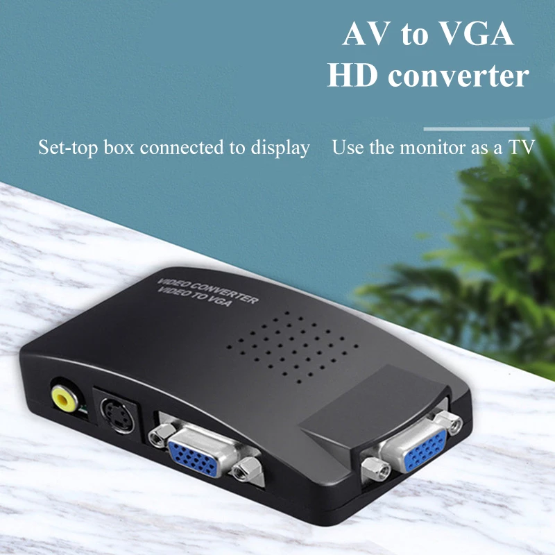 HD RCA CVBS AV-VGA адаптер видео преобразователь хорошее качество для HDTV ПК