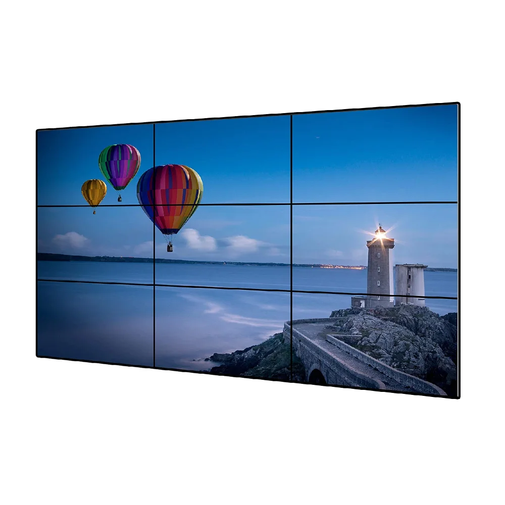 manufacturer processor controller 3x3 ultra narrow bezel indoor videowall system lcd video wall
