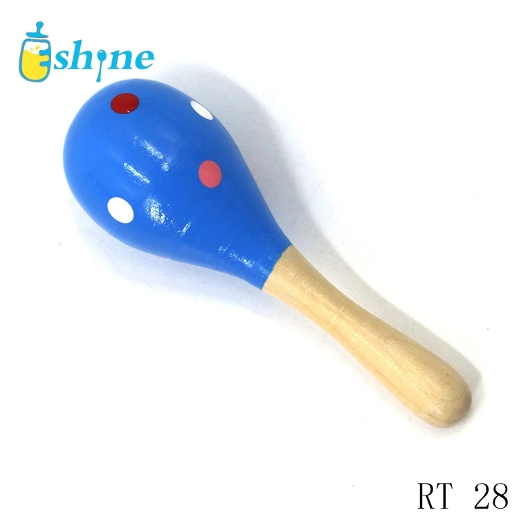 Wooden Maracas Rumba  Shakers Rattles Sand Hammer Percussion Instrument Musical Toy for Kid Party Games baby rattle wood