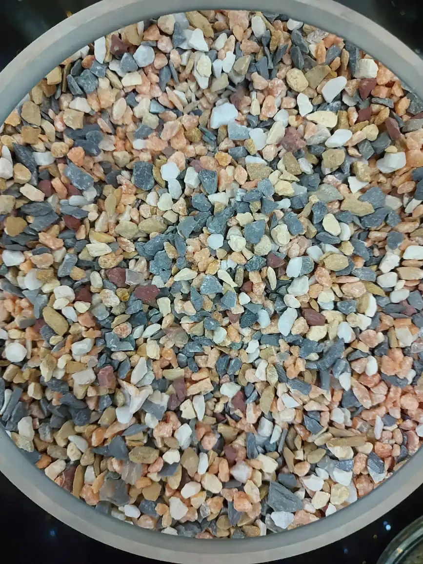 Mix color outdoor and indoor crushed chipping stone marble granite aggregate pea gravels