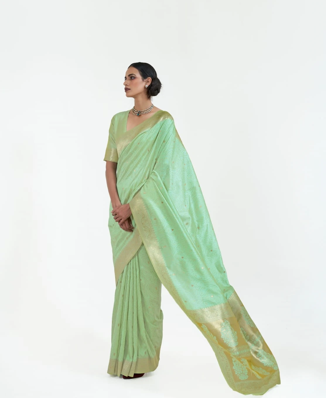 R & D Exports Surat Saree Manufacturer Pure Silk Saree Kanjivaram Weaving Work Saree