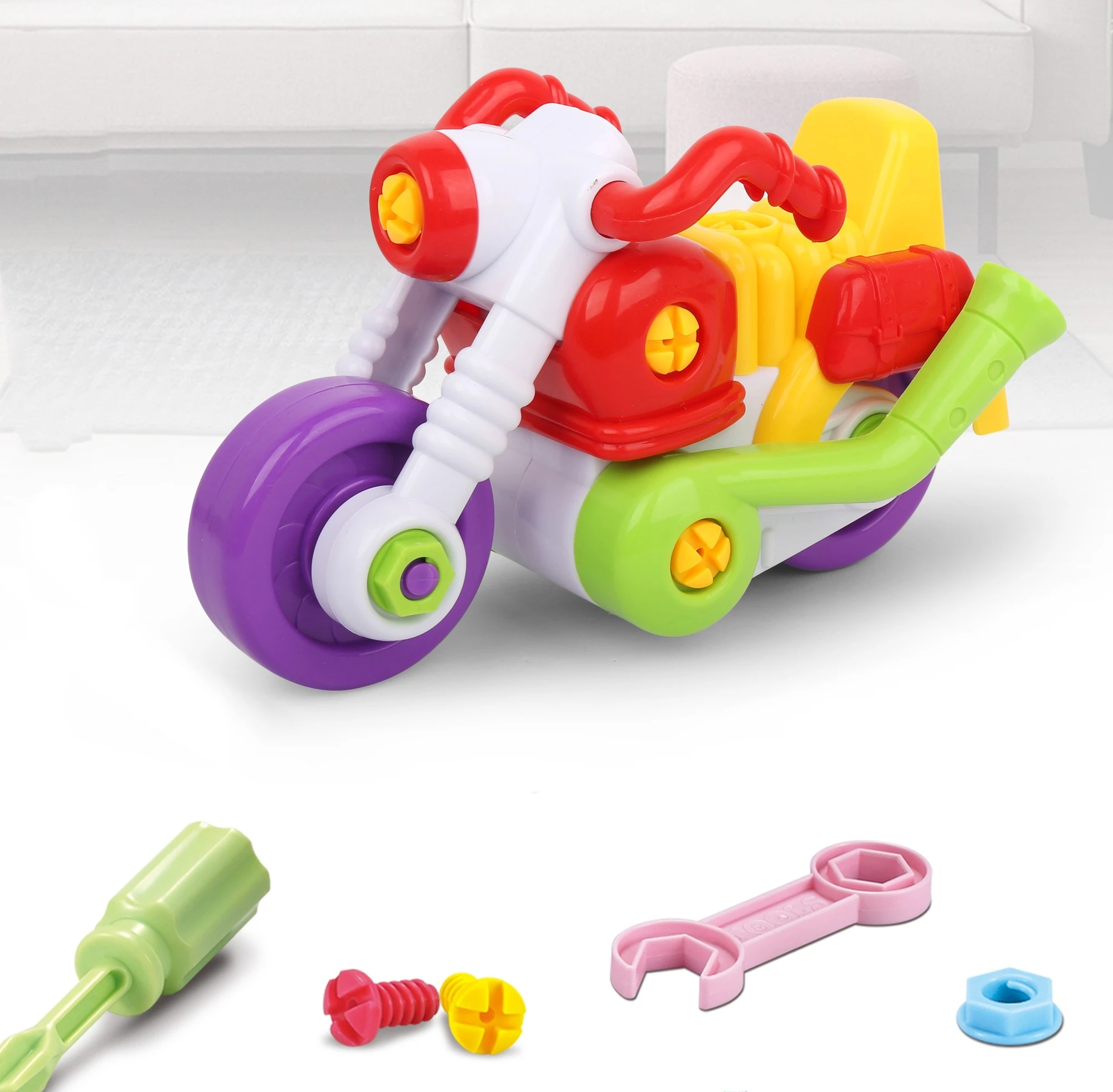 Assembly Disassemble Toy Racing Car Building Construction with Screwdriver Wrench for Kids Children 3 4 5 6 Years Old