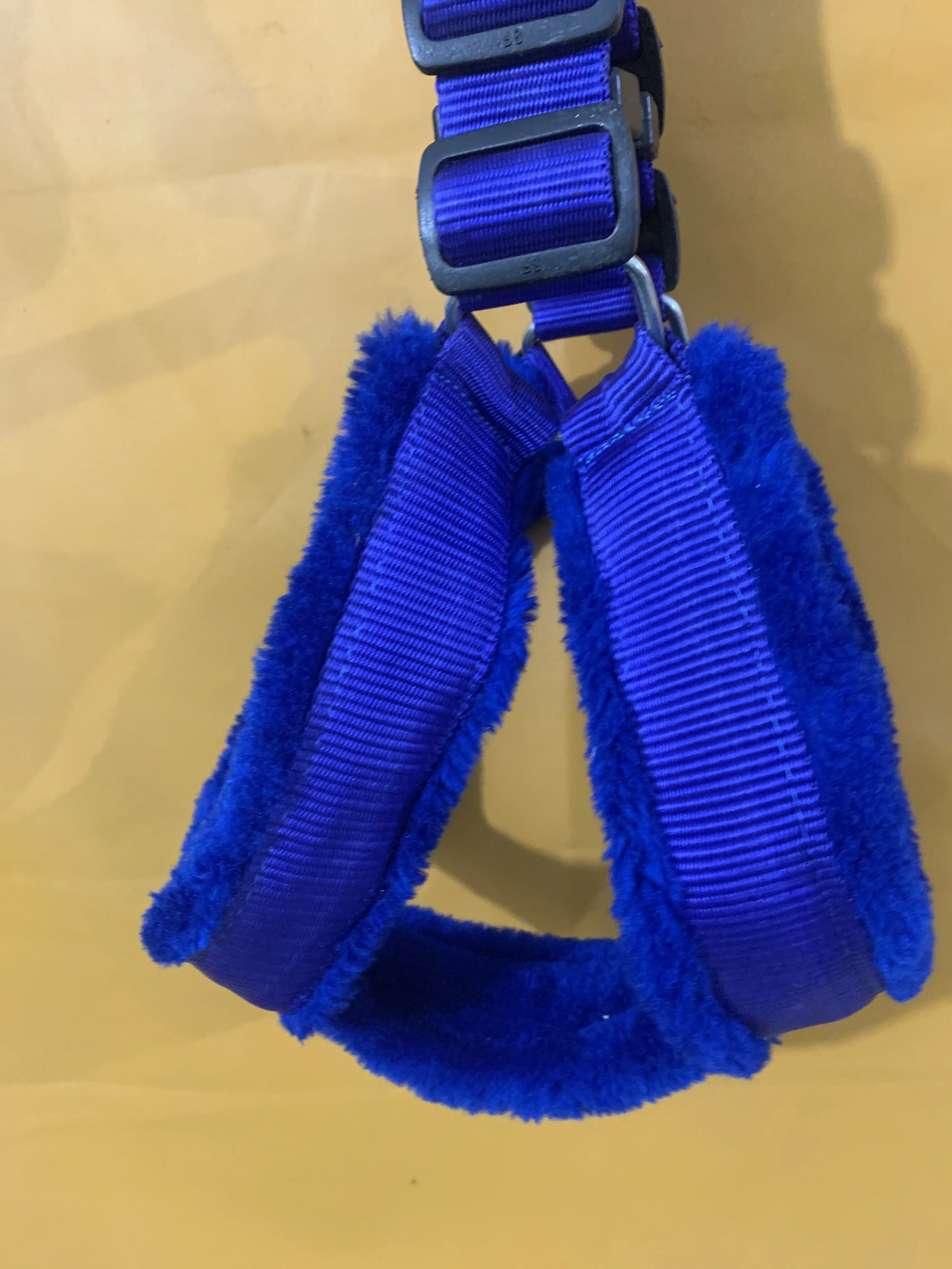 Nylon Padded Red Adjustable Dog Harness & Dog Leash Rope 1.25 Inch For Large Pet