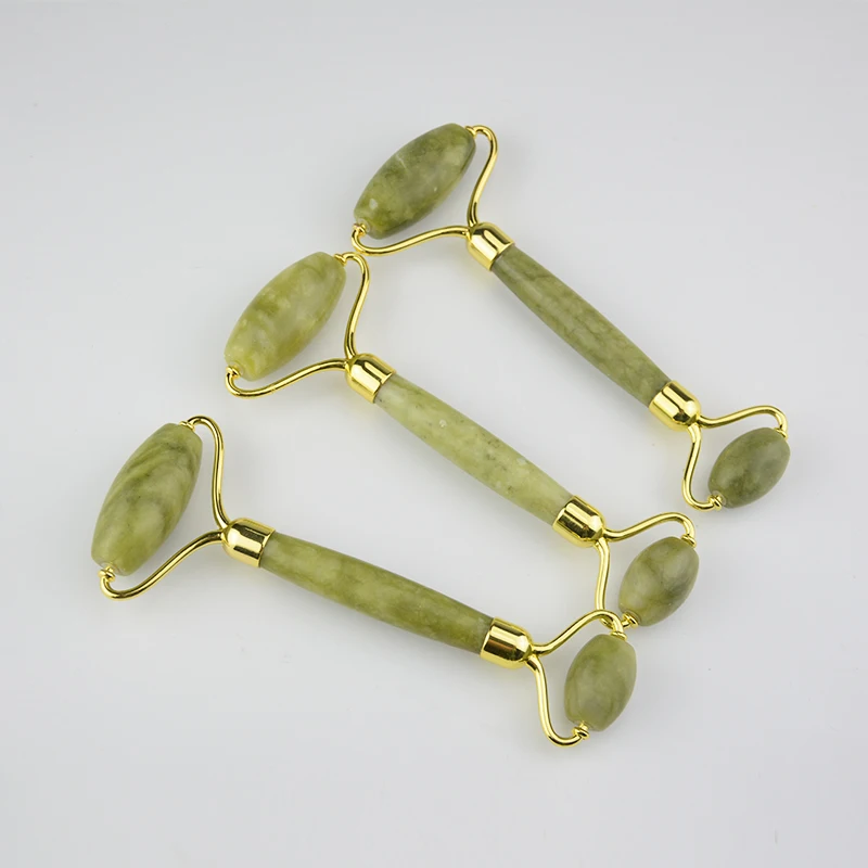 Chinese Skincare Beauty Massage Tools Noise Free Jade Roller and Gausha Set