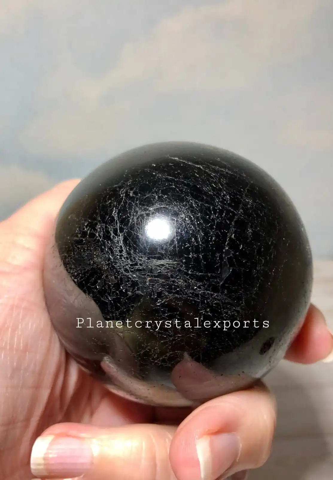 Natural Black Hair Rutilated Tourmaline Quartz Crystal Glass Sphere Balls For Home Decoration Buy From PLANETCRYSTALEX