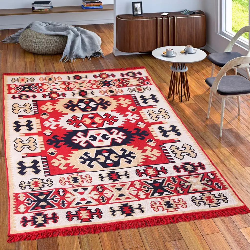 2022 DESIGN TRADITIONAL PATTERN COTTON RUG KILIM WHOLESALE CARPET 120x180 CARPET FOR LIVING ROOMS