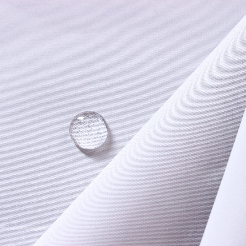 Light gray 228T 160D PVC Laminated Waterproof FD Polyester Taslan for uniforms shell fabric wind coat