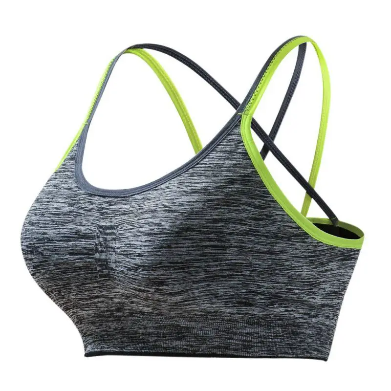 
top quality sports br back strips Shoulder strap custom LOGO Cross Shoulder Strap Fitness Yoga Gym Women Bra Seamless Sports Bra 