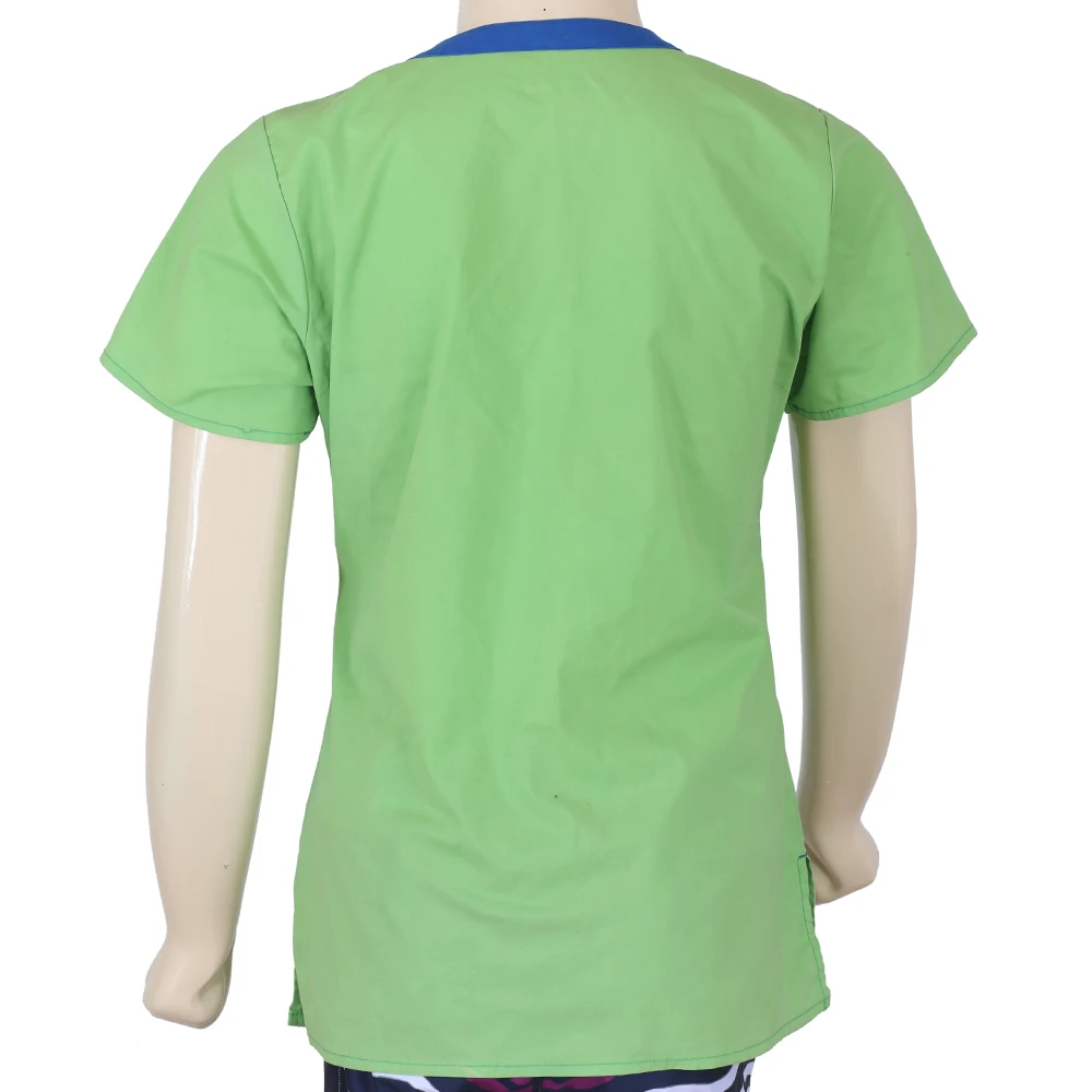  Wholesale Solid Color Cotton Fabric Scrub Uniform Sets Women Suit