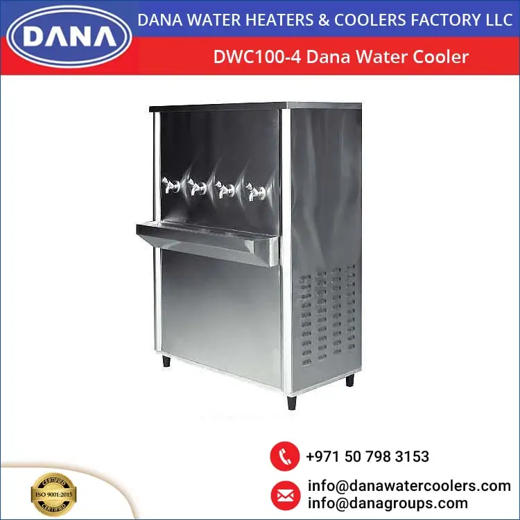 100 Gallons 4 Tap Superb Quality Industrial Water Tank Cooler for UAE