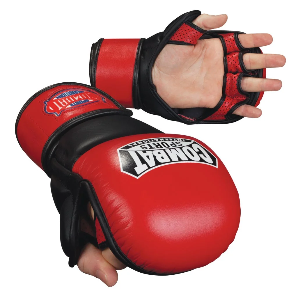 MMA Gloves Combat Sports Matt Black 7oz MMA Training Sparring Grappling Boxing Muay Thai Punching Bag UFC Gloves