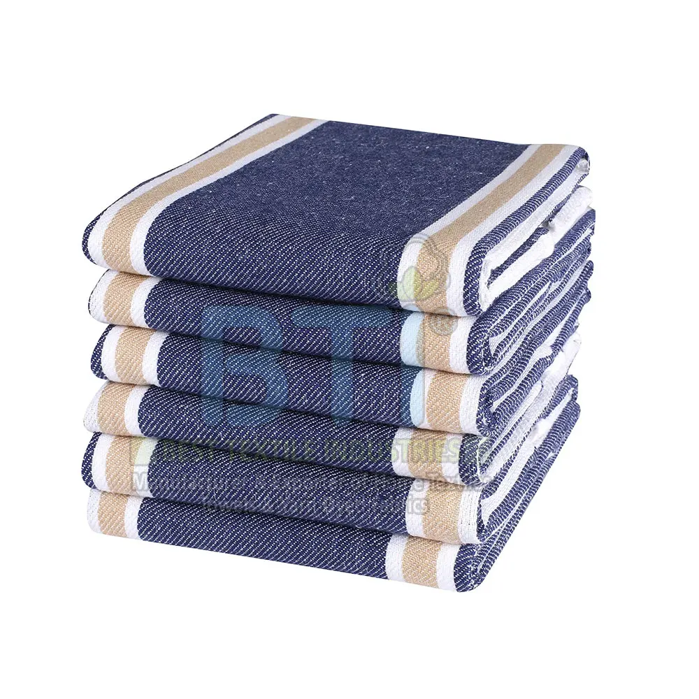 100% Cotton Herringbone Kitchen Napkins Dishtowel and Tea Towels with Sublimation Logo Microfiber Cleaning Cloth for Home Use